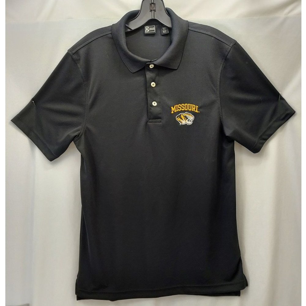 Missouri Mizzou Tigers Logo Black Polo Shirt -H1